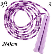 Load image into Gallery viewer, Jump Skipping Rope Beginner Soft Beaded Adjustable Tangles Free Fitness Skipping Rope For Men Women Kids Soft Beaded Skipping Rope Keeping Fit For Training Workout And Weight Loss

