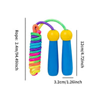 Load image into Gallery viewer, Jumping Wooden Handle Ergonomic School Adjustable Length Portable Training Skipping Rope Indoor Outdoor Wooden Handle Jumping Ropes Adjustable Skipping Rope For Boys And Girls Fitness Exercise Outdoor Activity 2.4m
