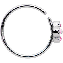 Load image into Gallery viewer, 20G 3/8 Pink Gem Star Flower Seamless Circular Ring
