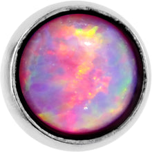 将图片加载到图库查看器，1/4 Pink Synthetic Opal Internally Threaded Daith Cartilage Tragus
