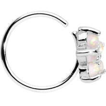 将图片加载到图库查看器，20G Clear CZ White Faux Opal Seamless Circular Ring
