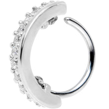 Load image into Gallery viewer, 18G Clear CZ Gem Sleek Seamless Circular Ring
