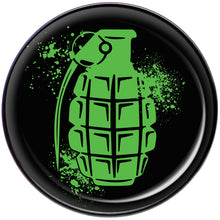 Load image into Gallery viewer, Green Grenade Black Barbell Tongue Ring
