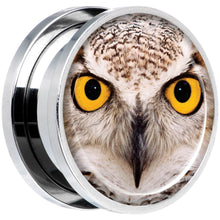 Load image into Gallery viewer, Full Color Owl Steel Screw Fit Plug Set 18mm
