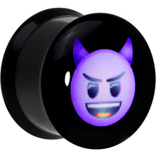 将图片加载到图库查看器，5/8 Licensed Purple Devil emoji Acrylic Double Flare Plug Set
