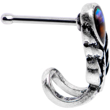 Load image into Gallery viewer, Green Gem Fashion Faux Hoop Nose Bone
