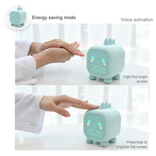 将图片加载到图库查看器，Kids Alarm Clock Cute Dinosaur Kids Alarm Clock with Dinosaur Digital Alarm Clock for Kids Bedroom Cute Bedside Clock Children's Sleep Trainer Wake Up Light and Night Light with Digital Alarm Clock For Kids Bedside Clock Children Wake Up Night Light
