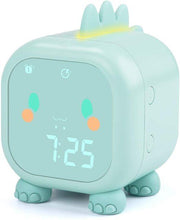 将图片加载到图库查看器，Kids Alarm Clock Cute Dinosaur Kids Alarm Clock with Dinosaur Digital Alarm Clock for Kids Bedroom Cute Bedside Clock Children's Sleep Trainer Wake Up Light and Night Light with Digital Alarm Clock For Kids Bedside Clock Children Wake Up Night Light
