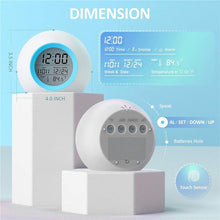 将图片加载到图库查看器，Kids Digital Alarm Clock 7 Color Night Light Snooze Temperature Detect Children Sleep Bedside Color Night Light Snooze Temperature Detect for Toddler Children Boys and Girls Students to Wake up at Bedroom Bedside Cute Wake Up Timer Alarm Clock
