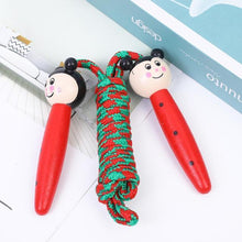将图片加载到图库查看器，Kids Jump Ropes Skipping Rope With Wooden Handles Braided Tangle-Free Fitness Sports Skipping Ropes Wooden Handle Adjustable Cotton Skipping Rope Birthday Christmas Gift School Favor For Boys Girls Students
