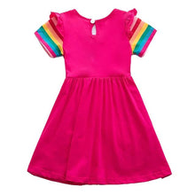 将图片加载到图库查看器，Kids Little Girls' Knee-length Short Sleeve Dress
