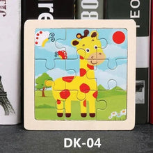 Load image into Gallery viewer, Kids Puzzle Toy Animals and Vehicle Wooden Puzzles Jigsaw Baby Educational Learning Toys for Children Gift
