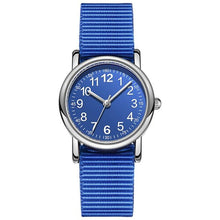 Load image into Gallery viewer, Kids Watch Muticolour Nylon Watchband Gift For Childern School Student Analog Watch Read Easily Children's First Watch Daily Wrist Watch For Boys And Girls With Soft Cloth Strap
