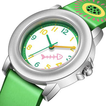 Load image into Gallery viewer, Kids Watches Dial Muticolour Strap Gift For School Girl Quartz Movement Kids Watches 3D Cute Silicone Children Toddler Wrist Watches Time Teacher For Boys
