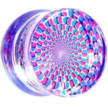 Load image into Gallery viewer, Clear Acrylic Optical Illusion Saddle Plug 14mm to 25mm
