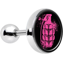 Load image into Gallery viewer, 16G 1/4 Pink Grenade Tragus Cartilage Earring
