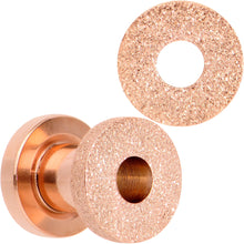 Load image into Gallery viewer, Rose Gold PVD Sandblasted Screw Fit Tunnel Plug Set 5mm to 16mm
