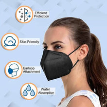 Load image into Gallery viewer, KN95 Foldable Protective Face Mask - Black

