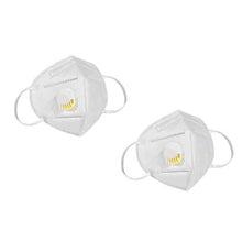 将图片加载到图库查看器，KN95 White Disposable Face Masks with Flow Exhalation Valve
