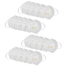 将图片加载到图库查看器，KN95 White Disposable Face Masks with Flow Exhalation Valve
