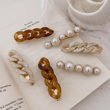 Load image into Gallery viewer, Korea Style Pearl Hair clip for Women Romantic Female Jewelry Chain Hairpin Accessories Hair Stick Barrettes  Hair Accessories for Party Wedding
