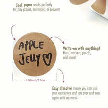 Load image into Gallery viewer, Kraft Paper Round Self-adhesive Label Paper Item Classification Name Stickers Personalized Labels
