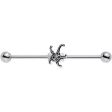 Load image into Gallery viewer, 14G Steel Seeing Starfish Industrial Barbell 38mm
