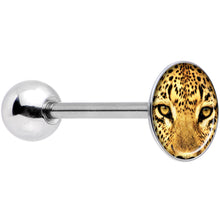 Load image into Gallery viewer, Full Color Leopard Eyes Barbell Tongue Ring
