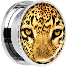 Load image into Gallery viewer, Full Color Leopard Eyes Steel Screw Fit Plug Set 20mm

