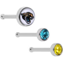 将图片加载到图库查看器，20G Licensed NFL Jacksonville Jaguars Logo Nose Bone 3 Pack Set
