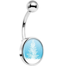 Load image into Gallery viewer, Winter Snow Covered Tree Belly Ring
