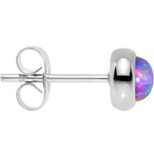 Load image into Gallery viewer, Purple Synthetic Opal 316L Surgical Steel Stud Earrings
