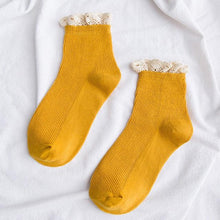 将图片加载到图库查看器，Lace Frilly Ruffle Socks Kawaii Cute Korean Style Women Cotton Woman Socks Winter Comfortable Cotton Socks Warm Socks For Men And Women
