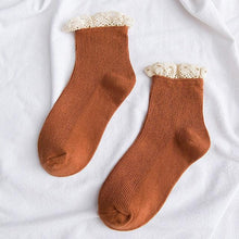 将图片加载到图库查看器，Lace Frilly Ruffle Socks Kawaii Cute Korean Style Women Cotton Woman Socks Winter Comfortable Cotton Socks Warm Socks For Men And Women
