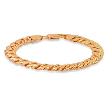 Load image into Gallery viewer, Ladies 18k Gold Plated Brass Curb Bracelet
