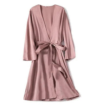 Load image into Gallery viewer, Ladies Fashion Red Soft Short Sleepwear For Women Trendy Women's Comfortable V Neck Bathrobe  Bridesmaid Bride Party Robes
