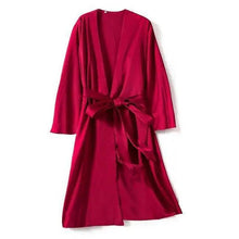 Load image into Gallery viewer, Ladies Fashion Red Soft Short Sleepwear For Women Trendy Women's Comfortable V Neck Bathrobe  Bridesmaid Bride Party Robes
