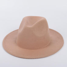 Load image into Gallery viewer, Ladies Men's Cotton Fedora Hat Luxury Fedora Hats Wide Brim Fedora Hats Gentleman Elegant Ladies Winter Autumn Wide Brim Hat UV Protection Hat Party Hats
