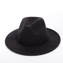 Load image into Gallery viewer, Ladies Men's Cotton Fedora Hat Luxury Fedora Hats Wide Brim Fedora Hats Gentleman Elegant Ladies Winter Autumn Wide Brim Hat UV Protection Hat Party Hats
