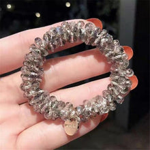 将图片加载到图库查看器，Ladies Pearl Multicolor Beads Hair Tie Elastic Hair Rope Simple Metal Sheets Scrunchies Ponytail Holders Hair Accessories for Women and Girls
