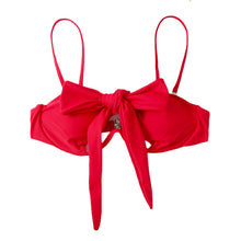 将图片加载到图库查看器，Ladies Summer Solid Color  Swimsuit Female Detachable Shoulder Strap Halter Bikini Women's Bikini Swimsuits One Piece Bathing Suits Tie Knot Cutout Swimwear with Crisscross Design
