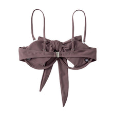 将图片加载到图库查看器，Ladies Summer Solid Color  Swimsuit Female Detachable Shoulder Strap Halter Bikini Women's Bikini Swimsuits One Piece Bathing Suits Tie Knot Cutout Swimwear with Crisscross Design
