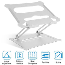 Load image into Gallery viewer, Laptop Stand Aluminum Angle Adjustable Computer Holder Riser Heat Vent
