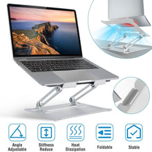 Load image into Gallery viewer, Laptop Stand Aluminum Angle Adjustable Computer Holder Riser Heat Vent
