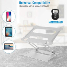 Load image into Gallery viewer, Laptop Stand Aluminum Angle Adjustable Computer Holder Riser Heat Vent
