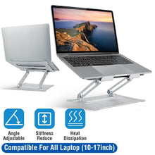 Load image into Gallery viewer, Laptop Stand Aluminum Angle Adjustable Computer Holder Riser Heat Vent
