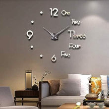 将图片加载到图库查看器，Large 3D Frameless Wall Clock Stickers

