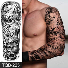 将图片加载到图库查看器，Large Black Temporary Tattoo Waterproof Luxury Big Tattoo For Body Arm Legs Modern Design
