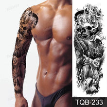 将图片加载到图库查看器，Large Black Temporary Tattoo Waterproof Luxury Big Tattoo For Body Arm Legs Modern Design
