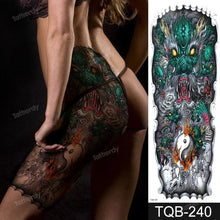 将图片加载到图库查看器，Large Black Temporary Tattoo Waterproof Luxury Big Tattoo For Body Arm Legs Modern Design
